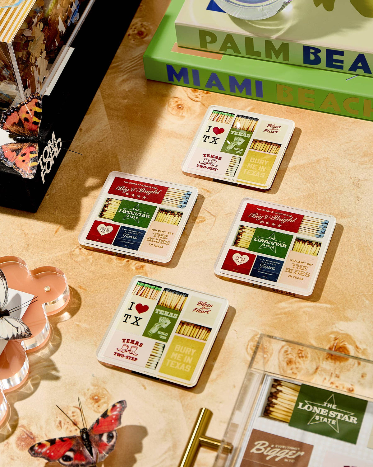 Tart By Taylor - Texas Matchbook Coasters: Individual Coaster