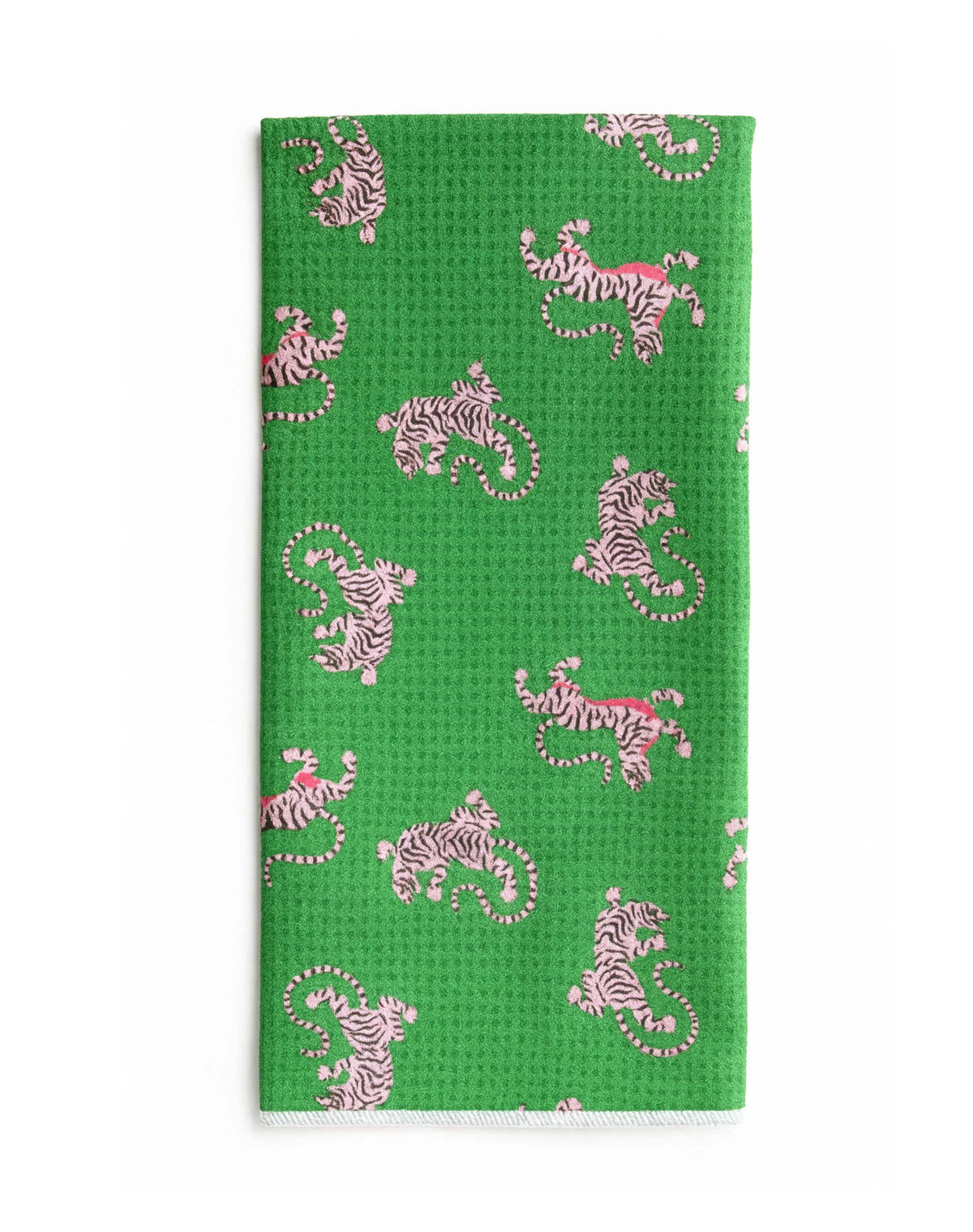 Preppy Green Tiger Gift Microfiber Towel