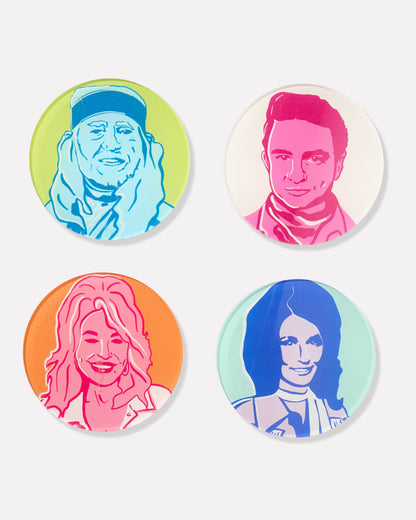 Tart By Taylor - Country Legends (Set of 4) Coasters