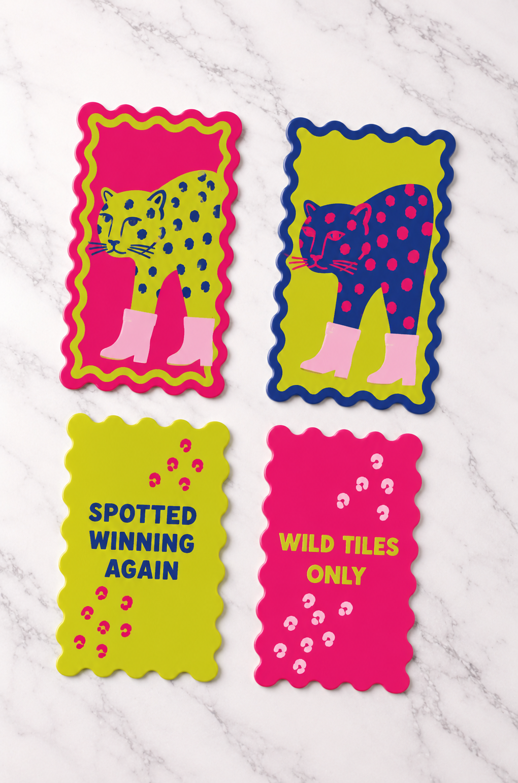 Girl Tribe Co - Cheetah Mahjong Shufflers Set of 2