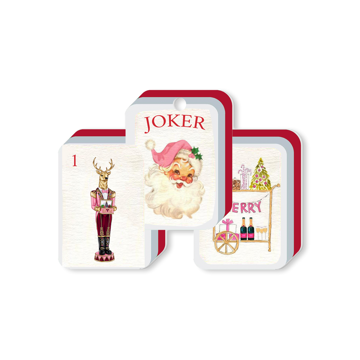 Toss Designs - Ornament- Mahjong Holiday