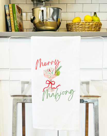 Mahjong Christmas gift towel holiday cute hostess gift