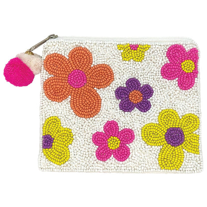 Ole - Multi Floral Beaded Mahjong Coin Purse