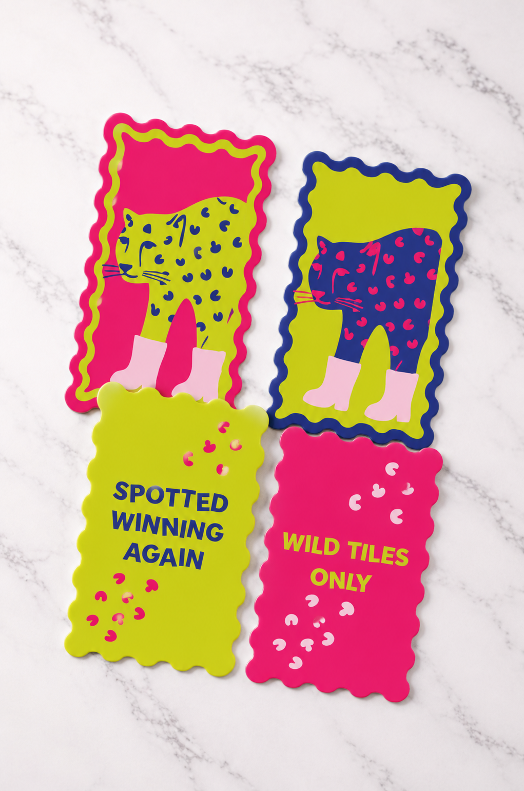 Girl Tribe Co - Cheetah Mahjong Shufflers Set of 2