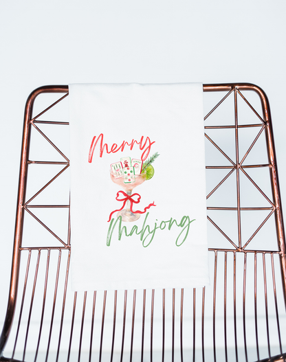 Mahjong Christmas gift towel holiday cute hostess gift