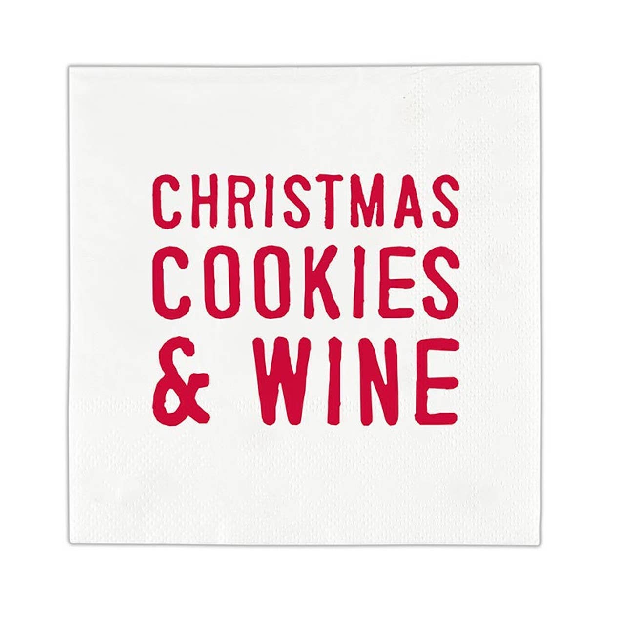 Angle - Face to Face Cocktail Napkin - Cookies and Wine: Discard After Use / Paper