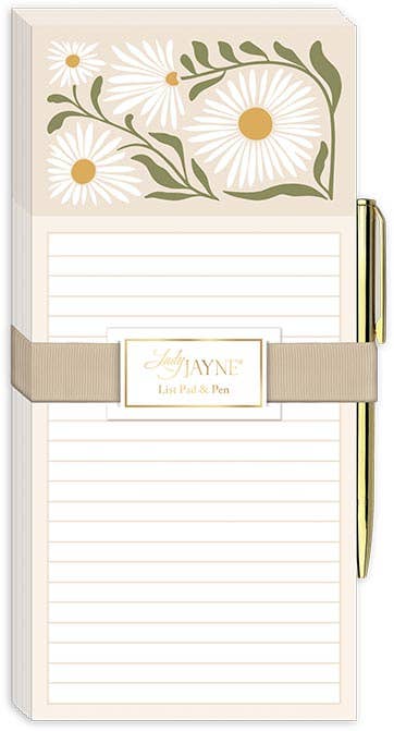 Lady Jayne - Magnetic List Pad With Pen Flower Market Daisy