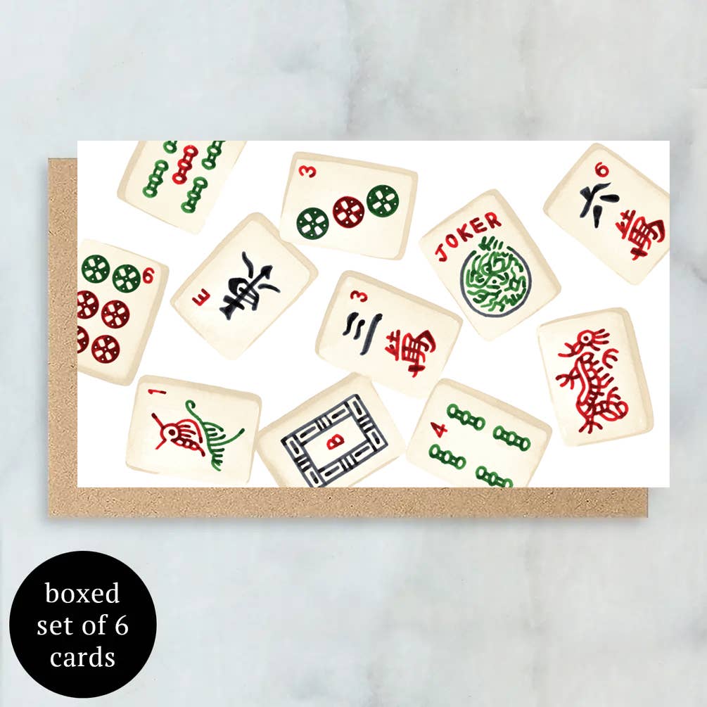Mahjong Mini Cards- Boxed Set of 6 | Blank Everyday