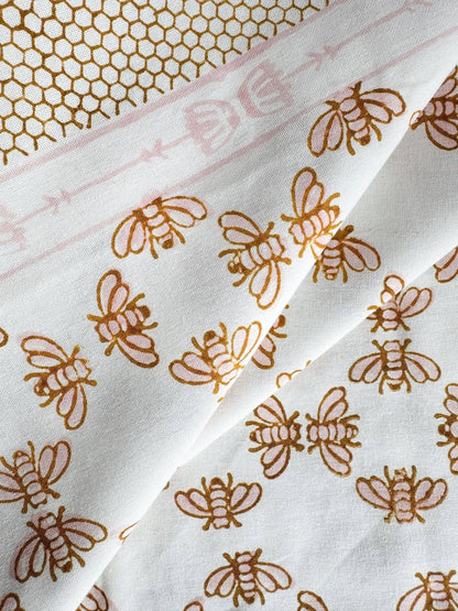 Table Throw - Honeybee - Rose & Mustard