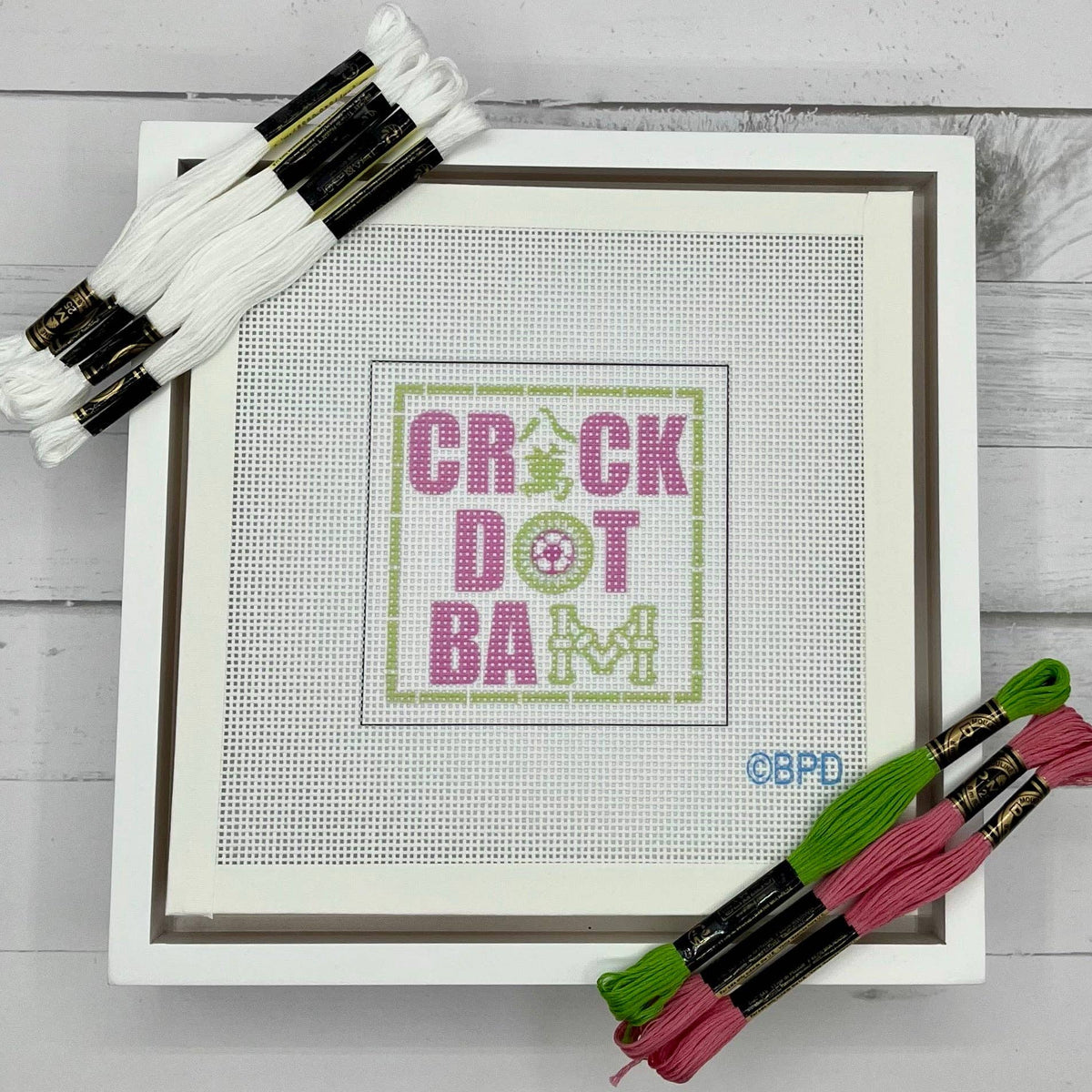 Crack Dot Bam Needlepoint Design (Mahjong)