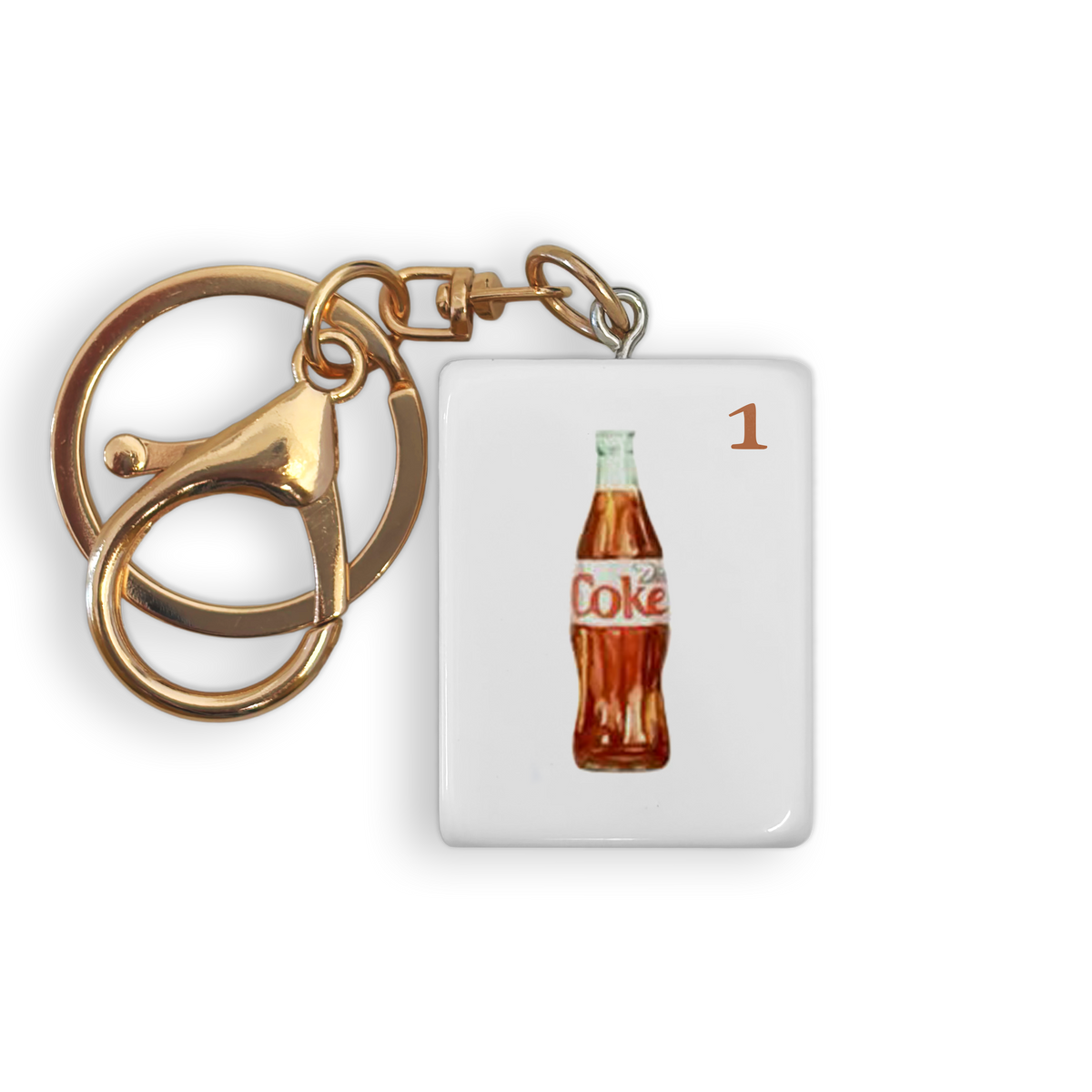 Toss Designs - Mahjong Tile Keychain  - Diet Coke