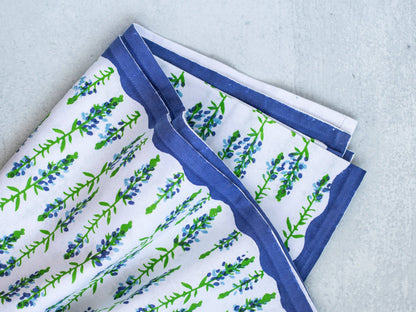Mended - Table Throw - Bluebonnets