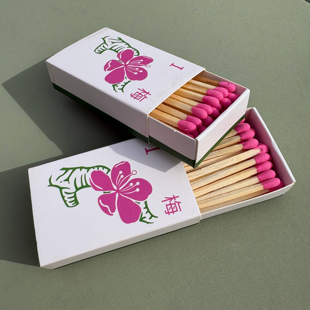 Painting With James - Mahjong Matchboxes - Plum Blossom