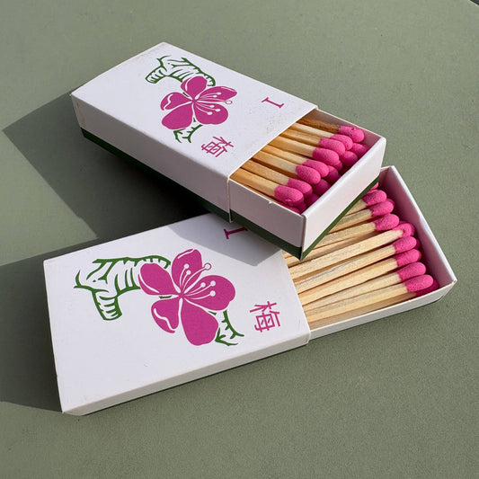 Painting With James - Mahjong Matchboxes - Plum Blossom