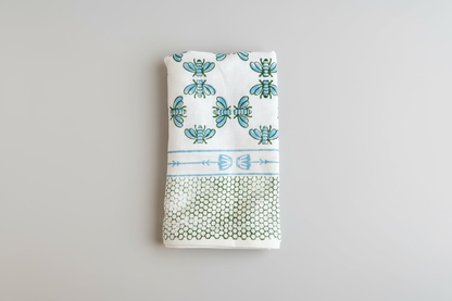 Table Throw - Honeybee - Uniform Blue & Sage by Mended
