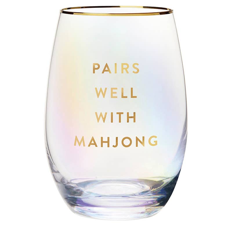 Pairs Well with Mahjong: 17oz, 4.5" H