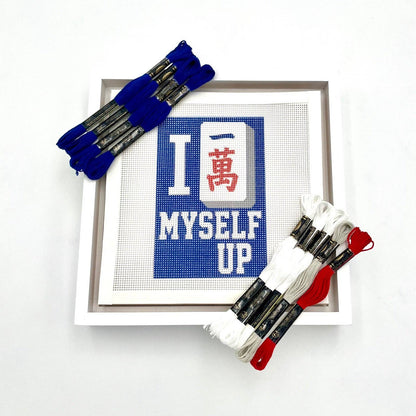Mahjong I Crak Myself Up Needlepoint Design