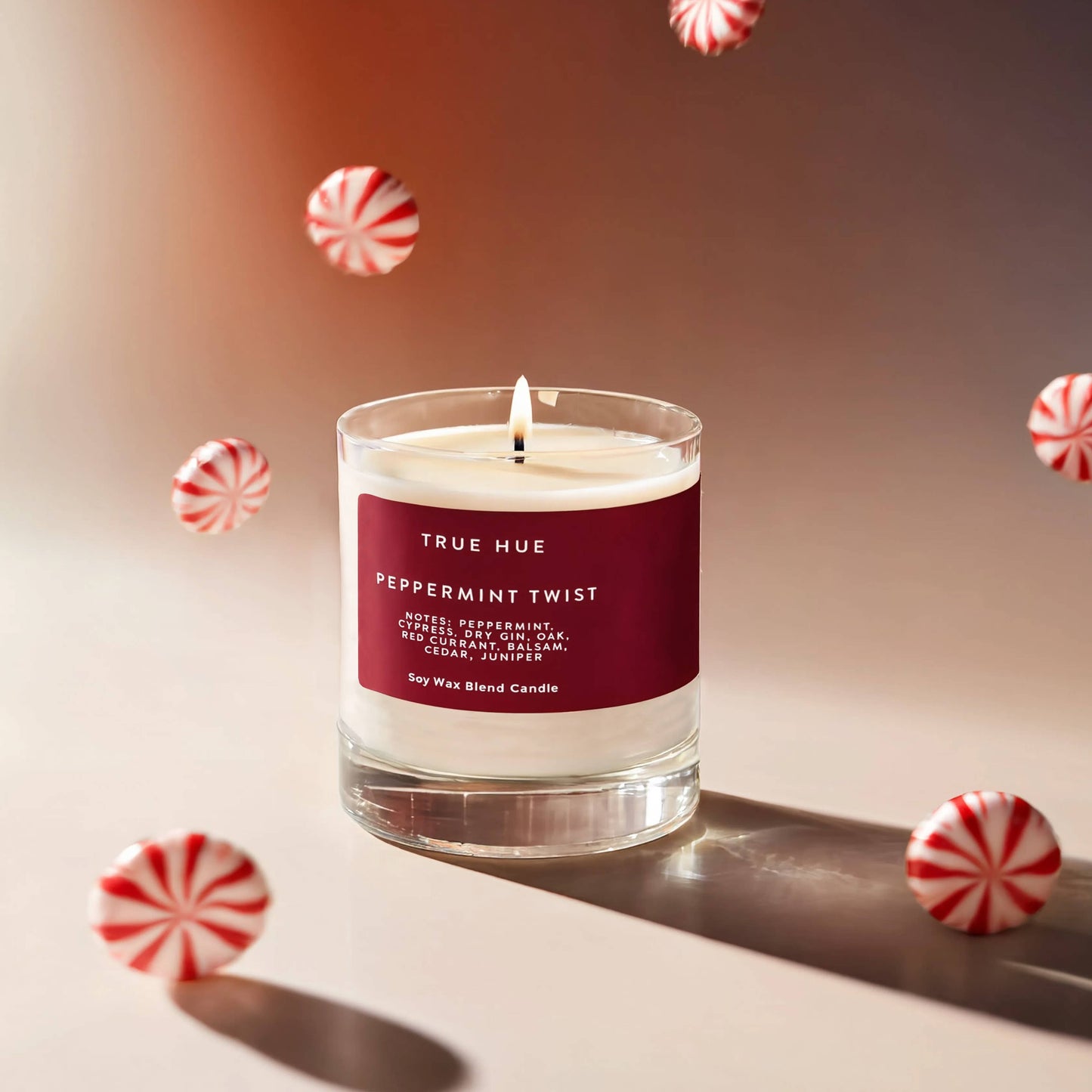True Hue - Peppermint Twist Candle - FALL / HOLIDAY