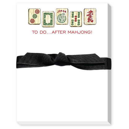 Donovan Designs - TO DO AFTER MAHJONG MINI NOTEPAD: TILES-PURPLE RIBBON