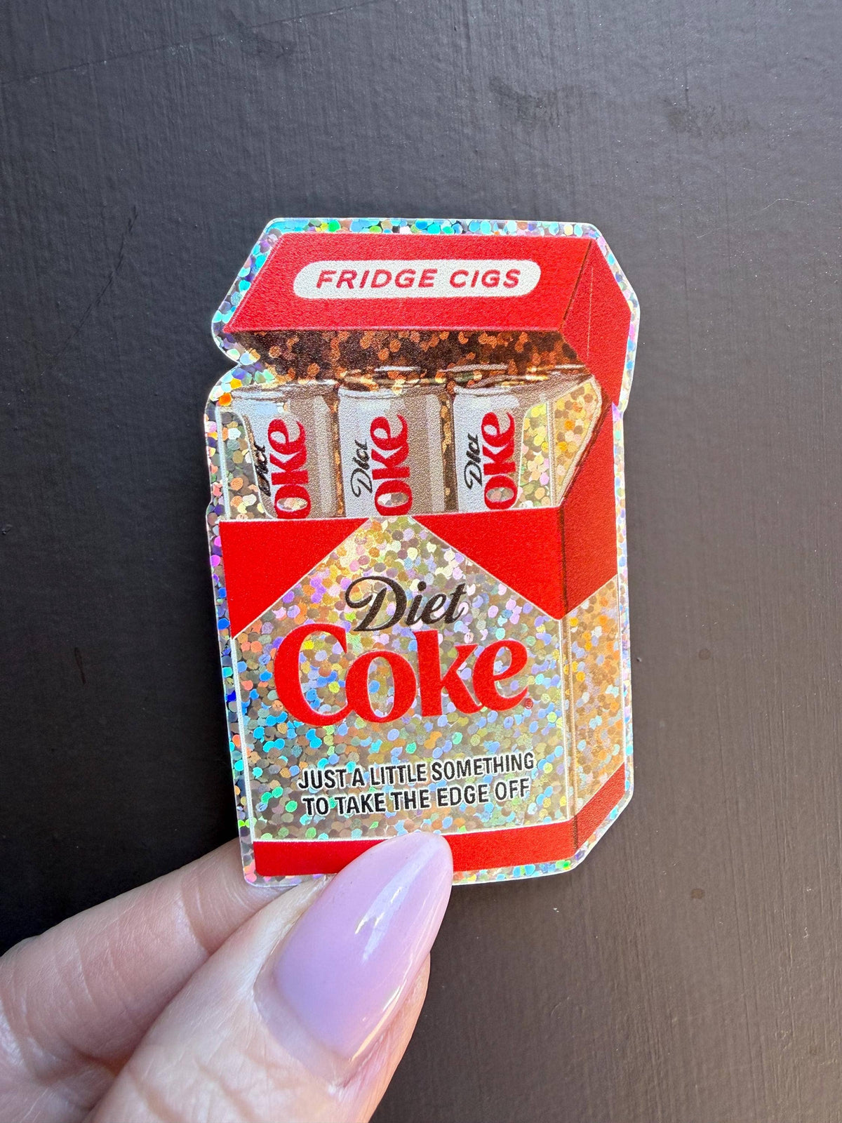 Hello Brand | Sticker My Art - Diet Coke Fridge Cigs Sticker - Matte Vinyl: Vinyl sticker