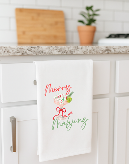 Mahjong Christmas gift towel holiday cute hostess gift