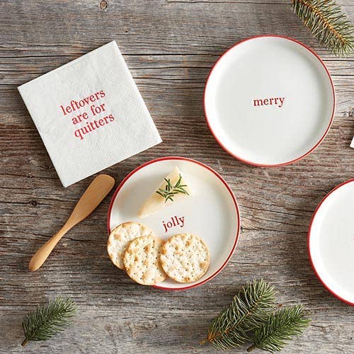 Angle - Face to Face Holiday Appetizer Plates - Set of 4