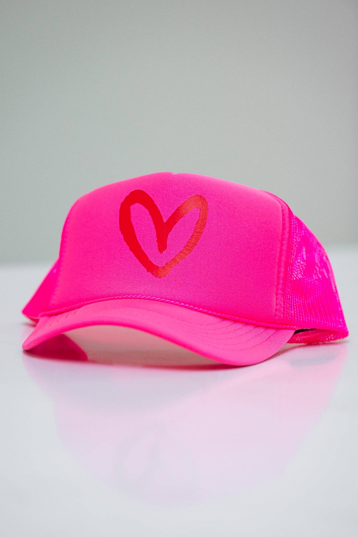 Red/Pink House of Shan, INC - Imperfect Heart Trucker Hat - Classic Colorways:
