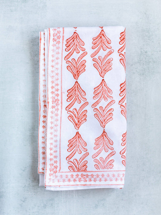 Mended - Table Throw - Palmetto, Orange & Melon