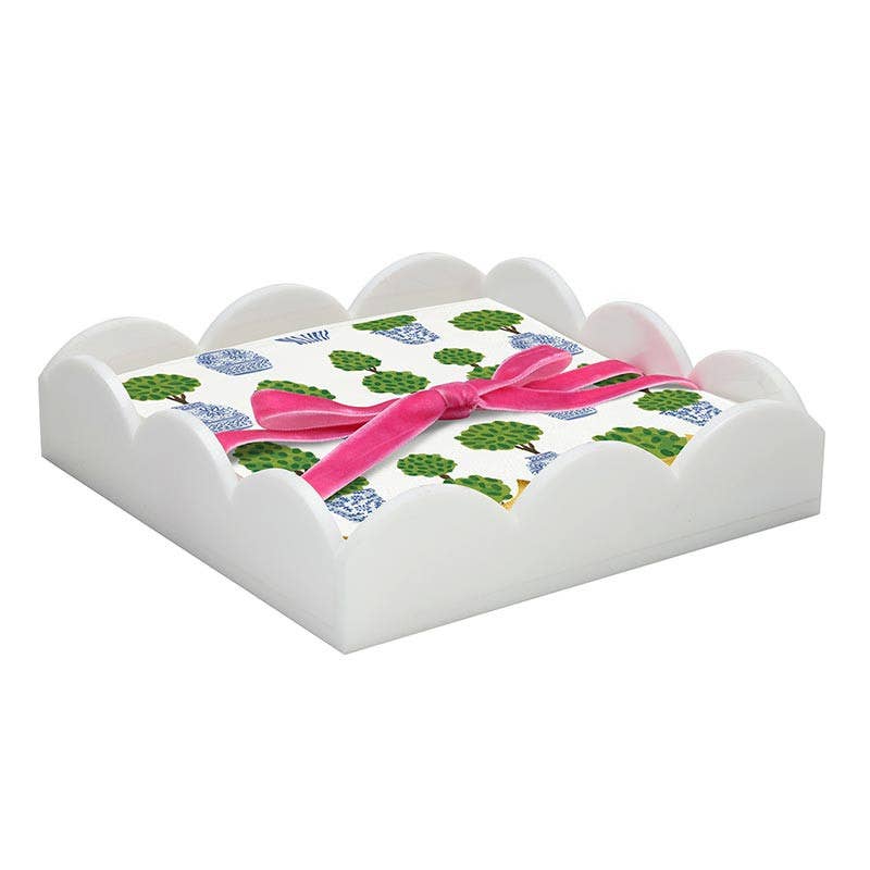 Topiaries - Arcylic Scalloped tray