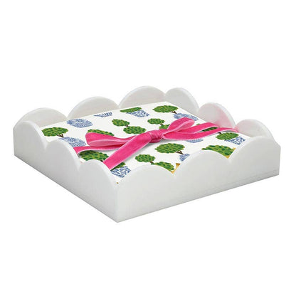Topiaries - Arcylic Scalloped tray