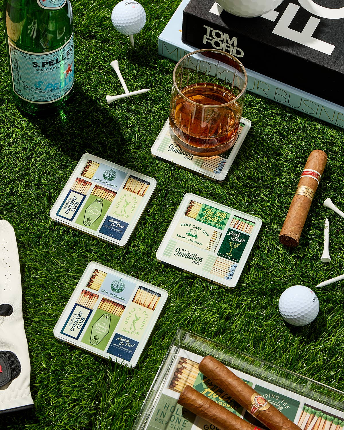 Tart By Taylor - Golf Matchbook Coasters: Boxed Set of 4