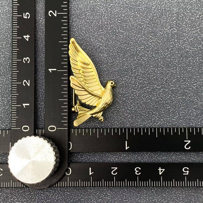 Matte Gold Plating Peace Dove Brooch