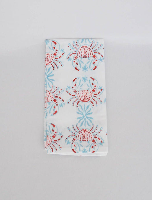 Organic Napkins (set of 4) - King Crab - Saltwater & Poppy by Mended