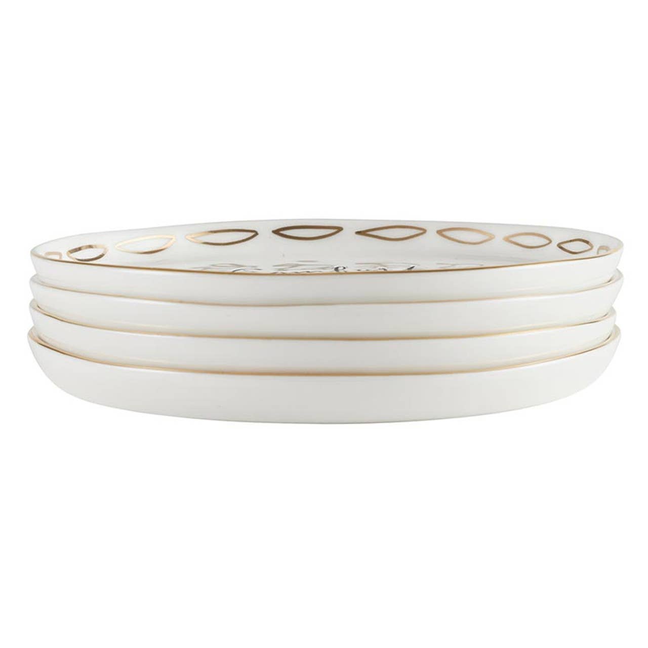 Angle - Ceramic Appetizer Plate - Falala - Set of 4: Hand Wash Only / Ceramic