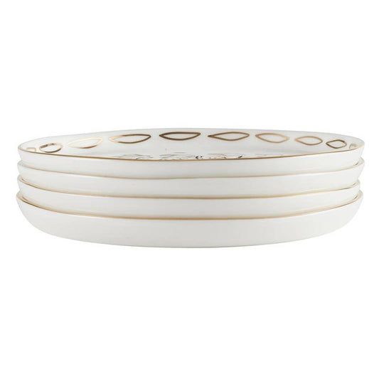 Angle - Ceramic Appetizer Plate - Falala - Set of 4: Hand Wash Only / Ceramic