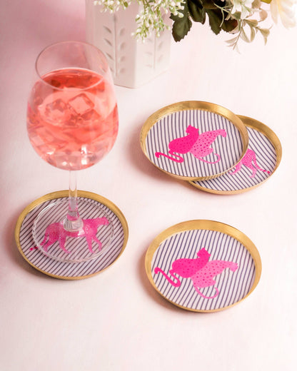 Tiramisu - Bold Pop Metal Coaster Set