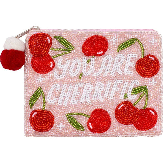 Ole - Cherrific Beaded Mahjong Pouch