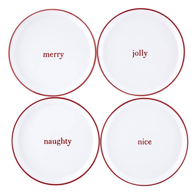 Angle - Face to Face Holiday Appetizer Plates - Set of 4