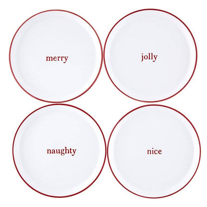Angle - Face to Face Holiday Appetizer Plates - Set of 4