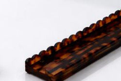 THE MM Tortoise Scalloped Mahjong Rack & Pusher 20 in.