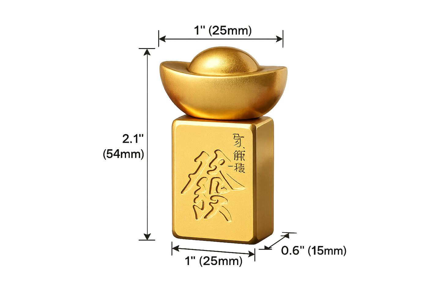 Prosperity Mahjong Brass Tile - Spinner