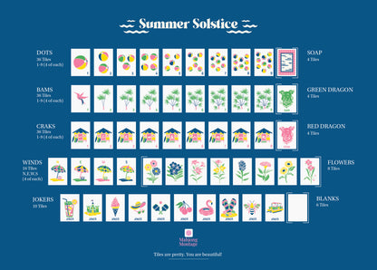 Summer Solstice Mahjong Tiles