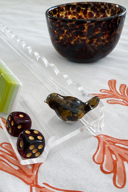 Crystal Tiger's Eye Mahjong Birdie