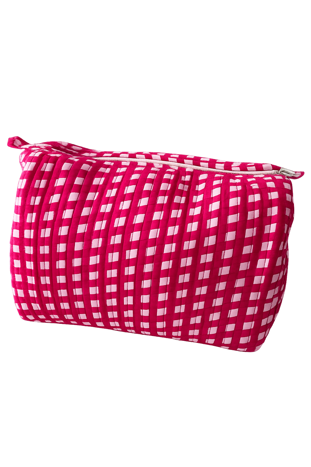 Pink Gingham Mahjong Tiles Bag XL Capacity