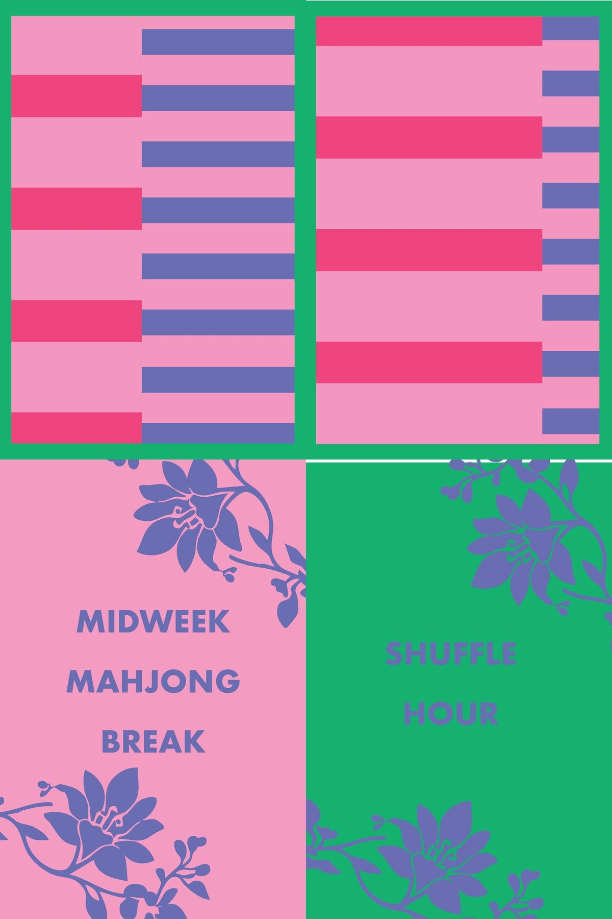 Girl Tribe Co - Weekday Stripes Mahjong Shufflers Set of 2