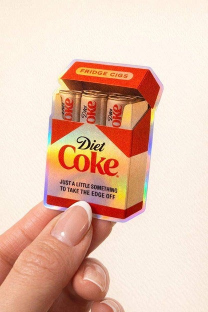 Hello Brand | Sticker My Art - Diet Coke Fridge Cigs Sticker - Matte Vinyl: Vinyl sticker