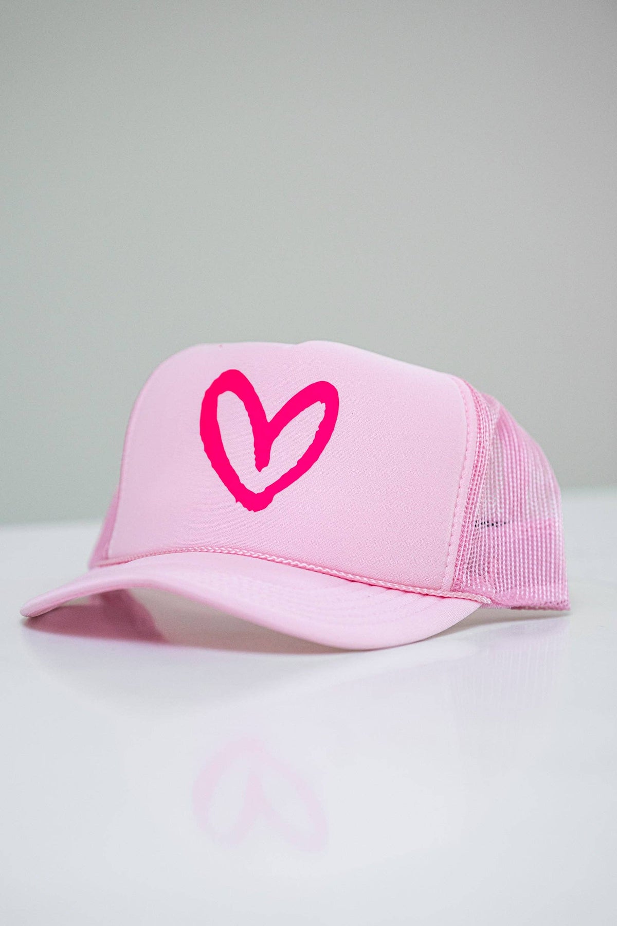 Red/Pink House of Shan, INC - Imperfect Heart Trucker Hat - Classic Colorways: