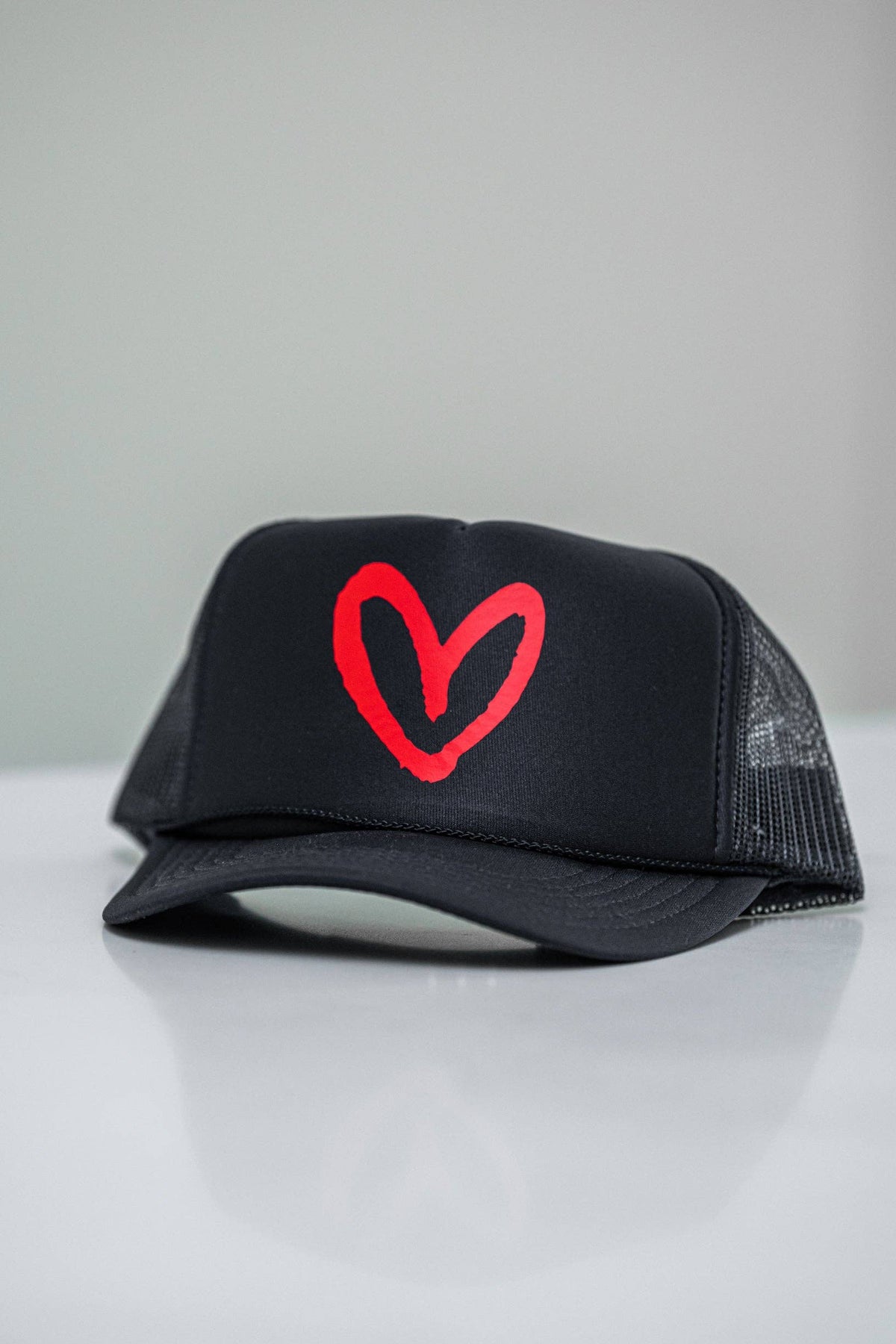 Green House of Shan, INC - Imperfect Heart Trucker Hat - Classic Colorways: Green/Pink