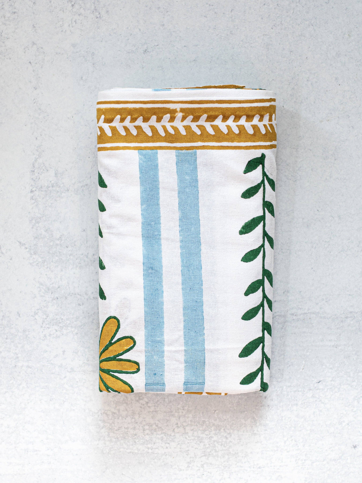 Table Throw - The Elle, Evergreen & Mustard