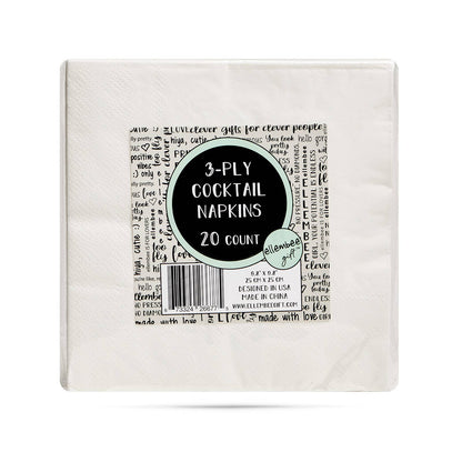Cocktail Napkins - "My Husband Said Calm Down…" - Wh - 20 Pk
